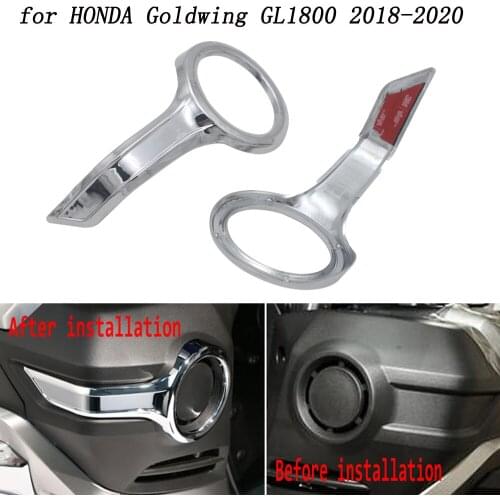 Chrome Fog Light Trim Rings Case for HONDA Goldwing GL1800 2018-2020 Motorcycle Accessories