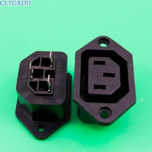 Cltgxdd IEC 320 C13 Screw Type Power Socket Connector AC 250V 10A