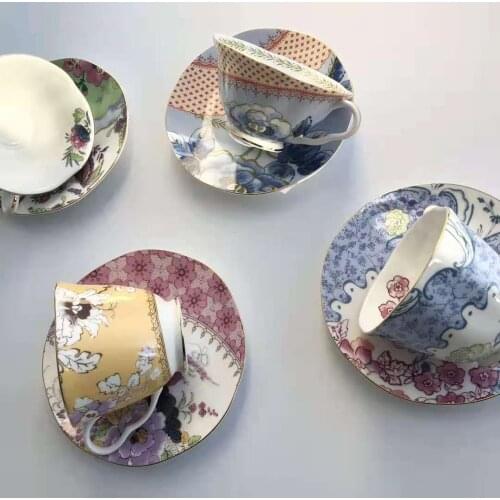 Jingdezhen bone china tea cup with tea saucer 4 pieces set