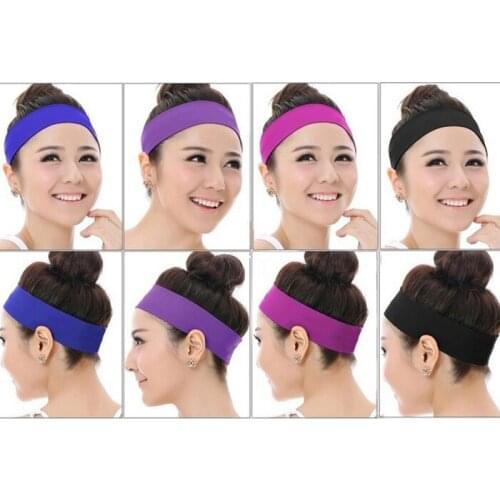 DHL 2 inch Solid Cotton Headband Sports Softball Sweatband Hair Band Bandage On Head Turban Bandana Elastic