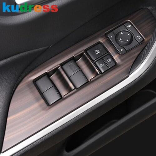 For Toyota RAV4 RAV 4 2019 2020 2021 Carbon Fiber Window Lift Switch Panel Cover Trim Stickers Car Interior Accessories