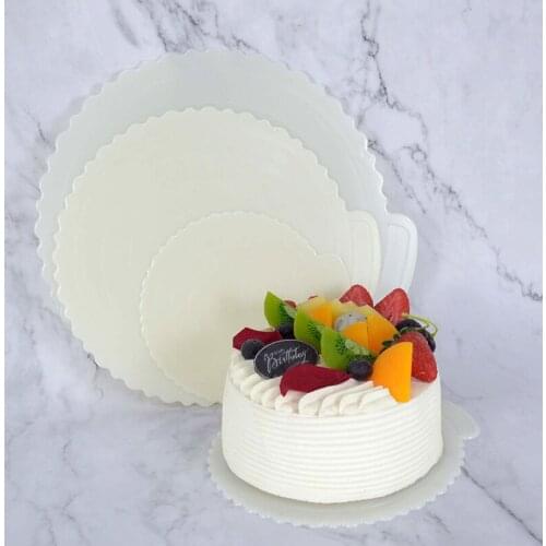 4/6/8/10inch Reusable Round Mousse Cake Boards Plastic Cake Base Cupcake Dessert Tray for Home Wedding Birthday Party Cake Tools