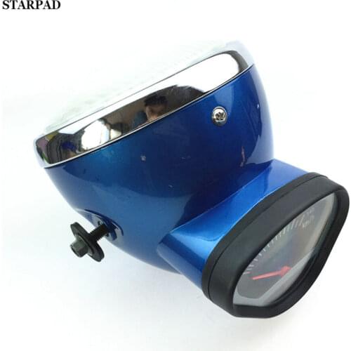 For Motorcycle DAX Headlight Jincheng 70 Lamp Shell Assembly Meter Blue Housing