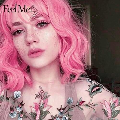 Розовые парики FEEL ME China At AliExpress