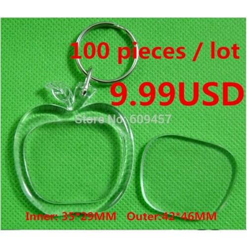 HOT sale DIY Blank Photo Keychains Transparent Acrylic Key Chains Insert Photo Plastic Keyrings