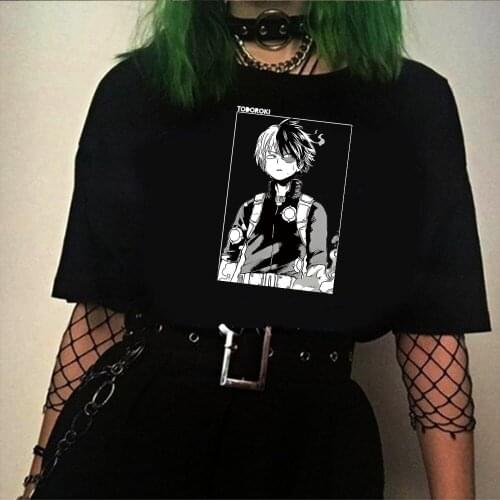 Cute Anime my hero academia T Shirt Harajuku Summer Short Sleeve Male T-shirt