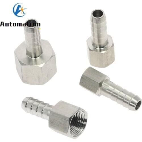 Hose Barb Tail 6/8/10/12/14MM SS304 Stainless Steel Pipe Fitting 1/8" 1/4" 3/8" 1/2" BSP Female Connector Joint Coupler Adapter
