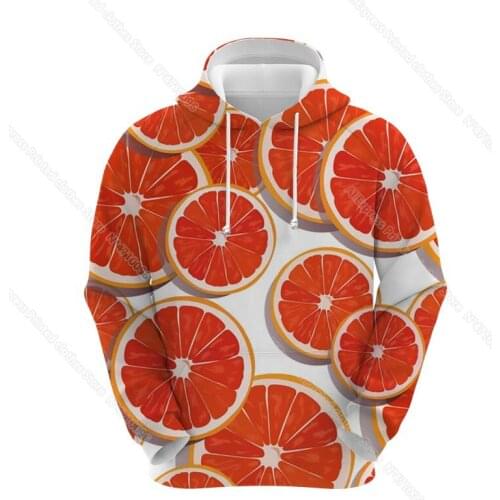 Creative Unisex 3D Fruits Print Hoodies Women Avocado Strawberry Apple Lemon Sweatshirts Female Funny Pullover Spring Autumn