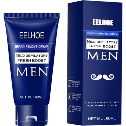 Mens Hair Removal Cream Hair Remover Gel Cream 60ml for Beard Armpit