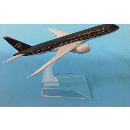 JASON TUTU 16cm Plane Model Airplane Model ROYAL JORDANIAN Boeing 787 Aircraft Model 1:400 Diecast Metal Airplanes Plane Toys