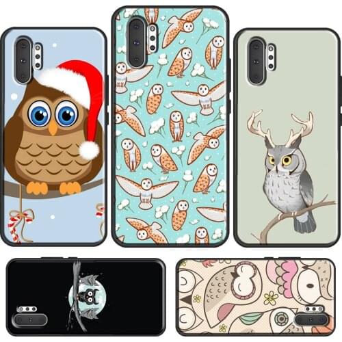 Fashion Cartoon Owl Case For Samsung Galaxy S10 S8 S9 S20 S21 Plus Note 20 Ultra 10 9 S10e S20 FE Phone Cover