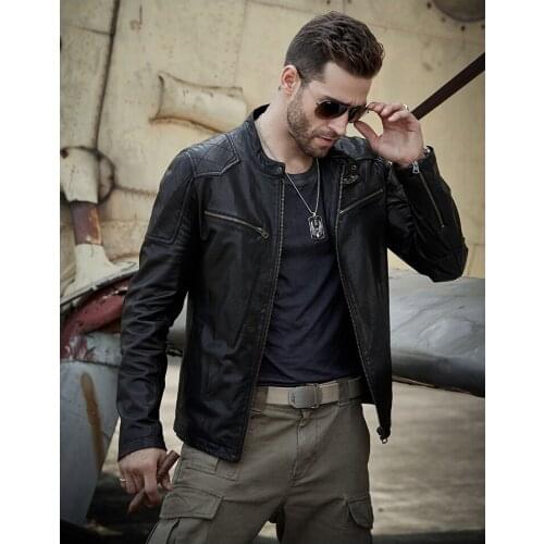 2019 Mens Winter Real Genuine Leather Jackets Motorcycle Flight Pilot Bomber Jackets For Men Natural Leather Male Aviator Coats