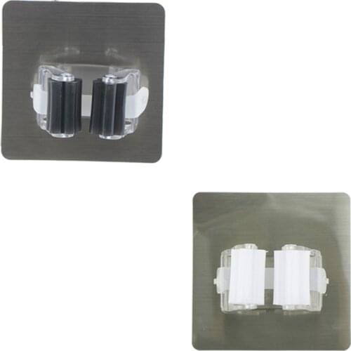 Wall Mounted Broom Holder Bathroom Wall Mop Holder Sticker Broom Mop Rack