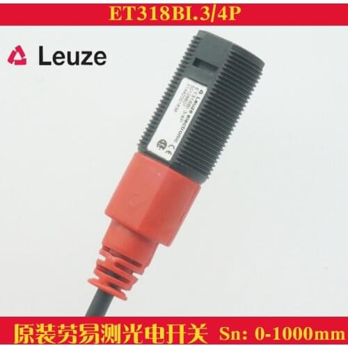 New Leuze Switching Sensors Diffuse Reflection Photoelectric Switch Sensor 0-1 M Adjustable ET318BI3 / 4P Replace RT318K/P -400