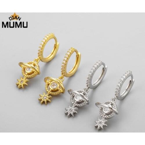 New European and American romantic galaxy earrings luxury diamond earrings personality creative star fashion earrings