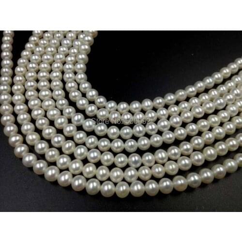 AA+ Stunning wholesale 6mm near round freshwater pearl