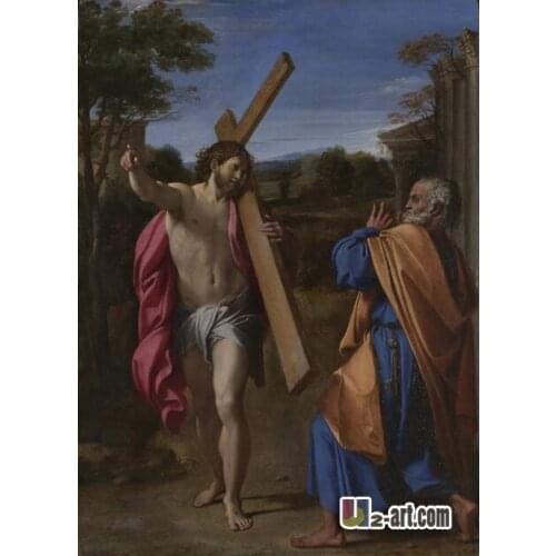 Canvas Prints (Domine Quo Vadis ) by Annibale Carracci reproduction giclee canvas prints for house Religion-042