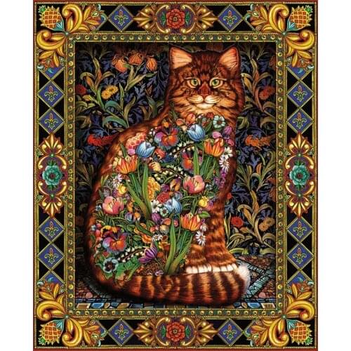 Puzzles Tapestry Cat for Dorm Room Living Room Table