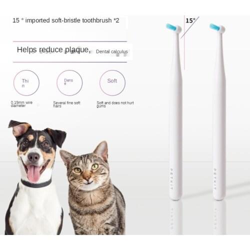 PETKIT Pet Toothbrush Pet Dental Products Help Reduce Plaque, Tartar Dog Toothbrush Super Soft Bristles Cat Toothbrush