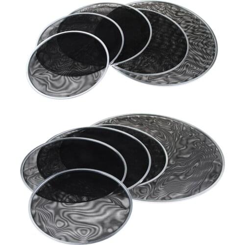 Durable 5pcs Double Layer Drum Head Drum Skin Black for Drum Set Parts