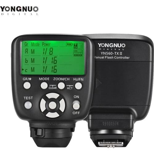 YONGNUO YN560-TX II Manual Flash Trigger Remote Controller LCD Transmitter Multi Flash Modes for Canon DSLR Camera