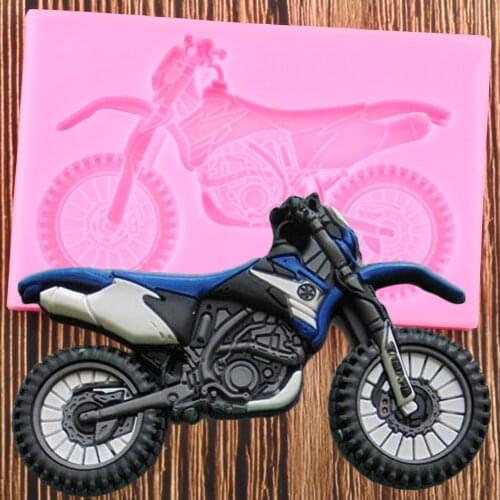 3D Yamaha Motorcycle Silicone Molds Chocolate Candy Fondant Mold DIY Baby Birthday Cake Decorating Tools Resin Clay Soap Moulds