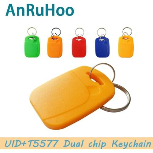 5/10pcs Rfid Smart Dual Frequency Chip Keychain 125khz T5577 Rewritable Copy Card 13.56mhz Nfc Clone Tag S50 Token Copier Badge