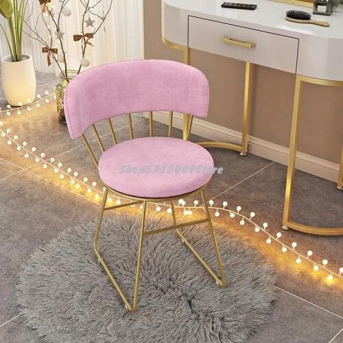 Modern minimalist net red makeup dressing stool backrest manicure chair bedroom ins Nordic girl backrest dining table and chair