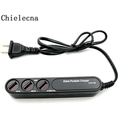 Chielecnal BYL-3003L External Phone Charger & 3 Ports USB Hub Charger Power Adapter for iPhone Samsung Mobile Phone