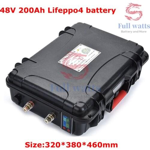 Waterproof 48v 200ah Lifepo4 Battery with 100A BMS for 5000W 4000w Tricycle Motorcycle Boat Car Scooter Ebike +10A Charger