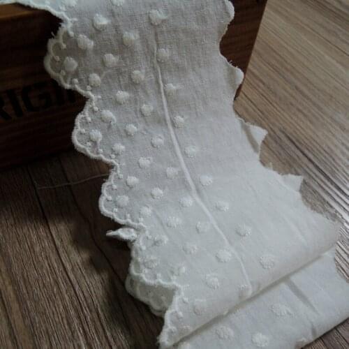 1 Yards Embroidery Lace Fabric Trim 6.7cm Ribbons Cotton Lace Ribbon Sewing Accessories Trimmings Guipure Crafts dentelle P15
