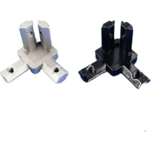 10pcs 3-Way End Corner Bracket Connector T slot Aluminum Extrusion Profile 2020 3030 4040 L type 3-dimensional bracket parts