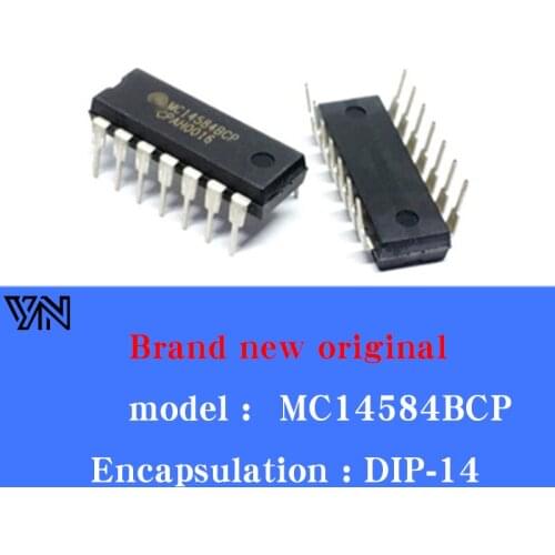 10/pcs Lot MC14584 brand new original straight plug DIP-14 inverted Schmitt trigger MC14584BCP