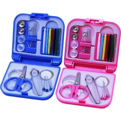 100pcs Portable Travel Sewing Kits Box Needle Threads Scissor Thimble Home Tools wa3015