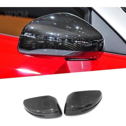 2pcs Carbon Fiber Mirror Cover Rearview Side Mirror Cap for Audi R8 2008-2011 2015 not for R8 GT 2011 Replacement/Add on Car