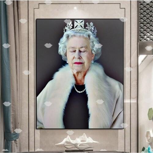 Diamond Embroidery Portrait of queen with closed eyes 5D DIY Diamond Painting rhinestone Diamond Mosaic needlework room decor