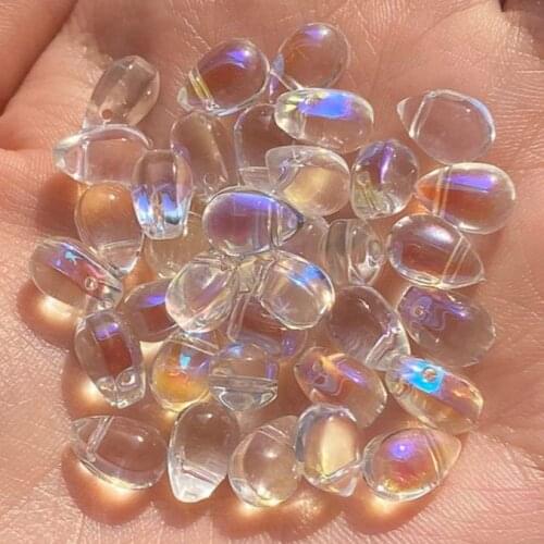 20/40/60pcs AB Color Drop Czech Lampwork Crystal Glass Spacer Beads For Jewelry Making Diy Needlework Bracelet Necklace Hairpin