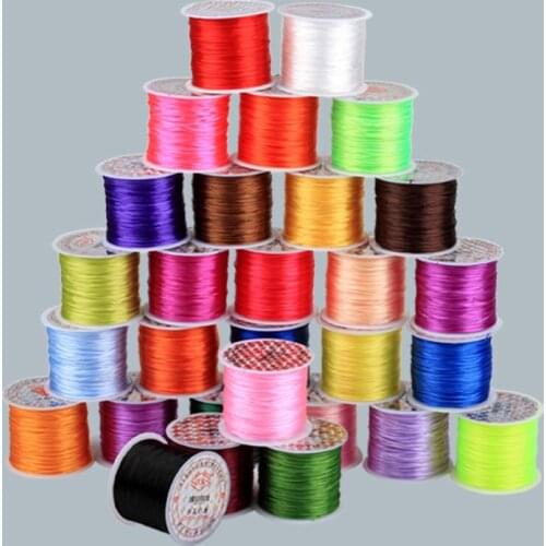 60 M Colorful Flexible Rope DIY Crystal Beading Stretch Cord Elastic Line Beadwork Wire Thread Jewelry Making 21 colors wire
