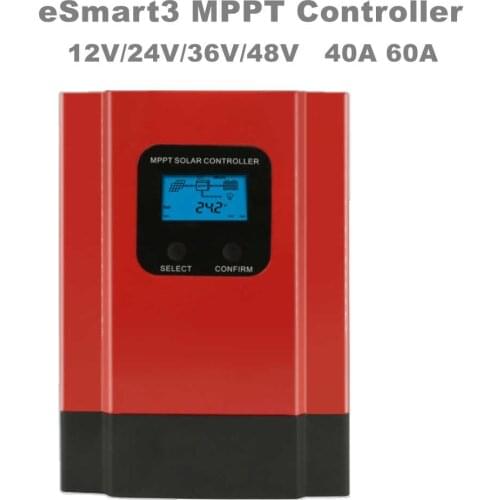ESmart3 MPPT 60A 40A Solar Charge Controller 12V 24V 36V 48V Auto Max 150VDC LCD Back-light Battery Charge Regulator with WIFI