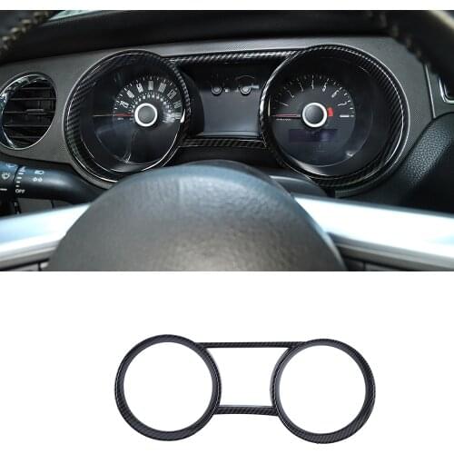 Car Dashboard Decoration Frame Trim Cover for Ford Mustang 2010 2011 2012 2013 2014 Car Interior Accessories ABS Carbon Fiber