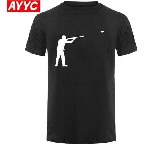 Skeet Shooting Print T Shirt Mens Short Sleeve Tops Summer New Fashion T shirt Homme Hip Hop Male Streetwear Camisetas