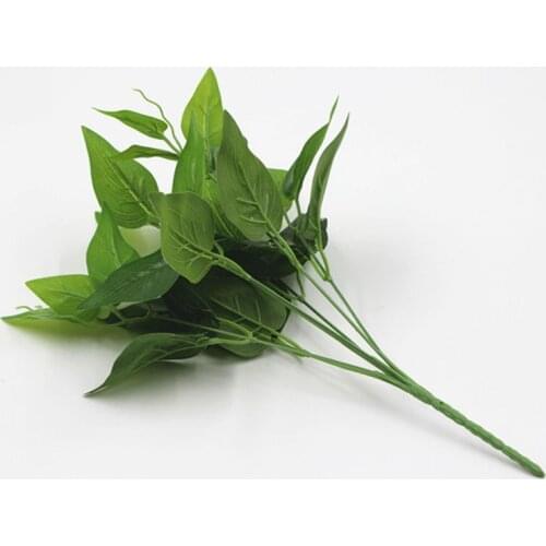 10Pcs Simulation Green Dill Fake Plants Wedding Plants Wall home garden Decortion Silk Artificial Leaves Small 7 Heads Leaves