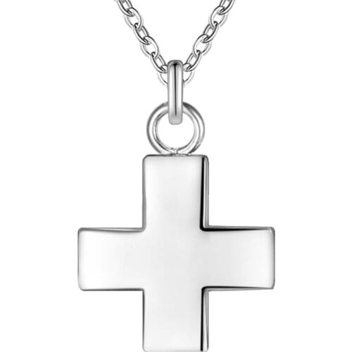 Cross beautiful silver plated Necklace New Sale silver necklaces & pendants /EFUOYDKA KPLKOQZN