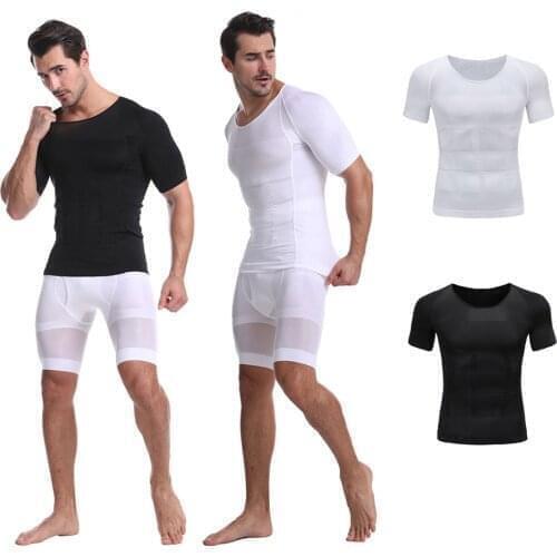 S-2XLSummer Mens Short-Sleeved T-Shirts Sports Fitness Tank Training Compression Top Running Sportswear Shaping Clothing