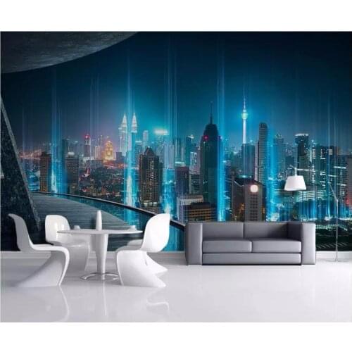 Custom mural photo 3d room wallpaper Modern loft industrial wind city restaurant painting 3d wall murals wallpaper for walls 3 d
