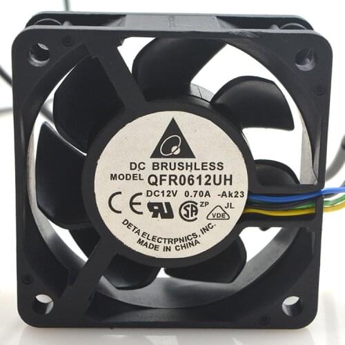 New original QFR0612UH 6025 12V 0.70A 6CM PWM temperature control large air volume violent fan