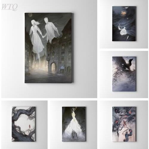 Landscape Illustration Fantasy Posters Anime Posters Wall Poster Canvas Painting Wall Decor Posters Wall Art Picture Home Decor