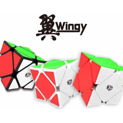 Qiyi X-Man Design Wingy Concave Skew Cube Magnetic Skew Cube 3x3 Magnetic Positioning System Professional Puzzle Toys Gift