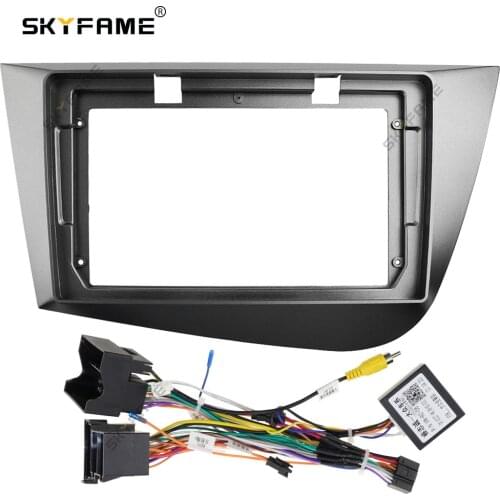 SKYFAME Car fascia frame cable canbus For Seat Leon 2005-2011 Screen Audio Dash Panel cover harness frame fascia