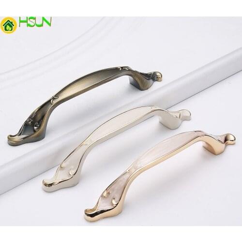Handles for furniture White Kitchen Cupboard Wardrobe Cabinets Door Handles and Knobs Bronze